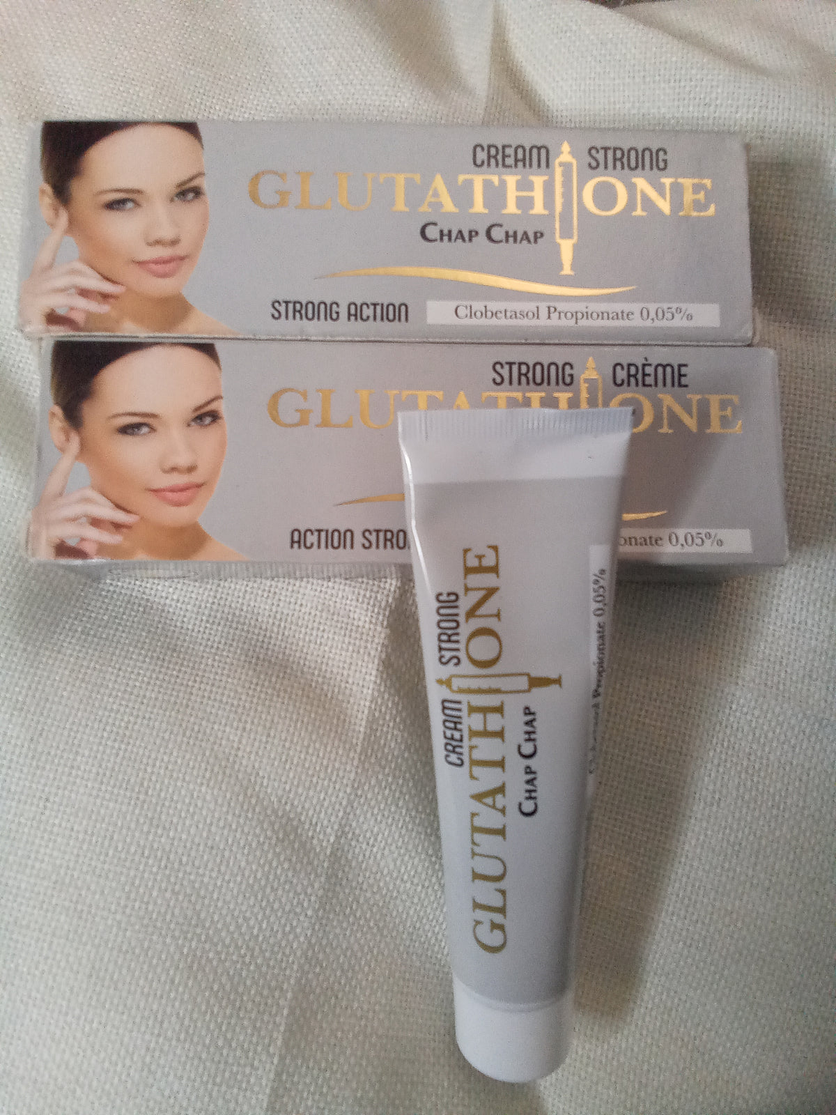 Tube Crème Glutathione Fort Éclaircissant "Chap Chap LOT DE 2