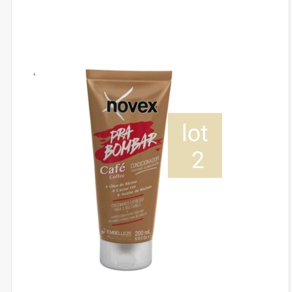 Novex Après-shampoing accélérateur de pousse & énergisant - Café - 200 ml