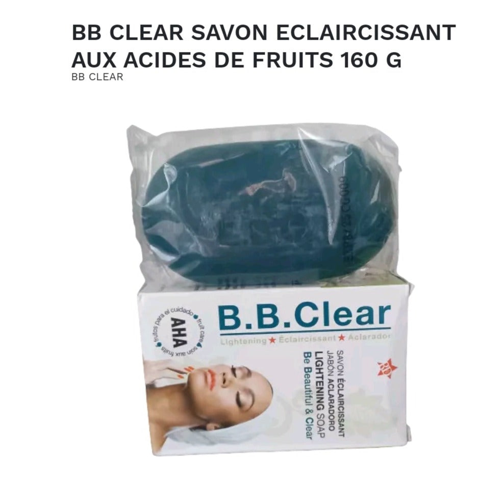 BB CLEAR SAVON ECLAIRCISSANT AUX ACIDES DE FRUITS 160 G