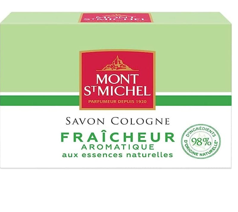 Mont St Michel - Savon Cologne Solide - Fraîcheur Aromatique - 125 g - Lot de 4