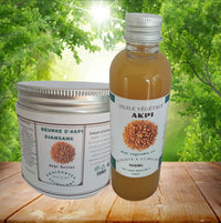 Kit Crème & Huile d’AKPI – Djansang/Jansang – Produit 100% Naturel – Huile et Crème Raffermissante pour Massage (Poitrine/Fesses/Hanches)